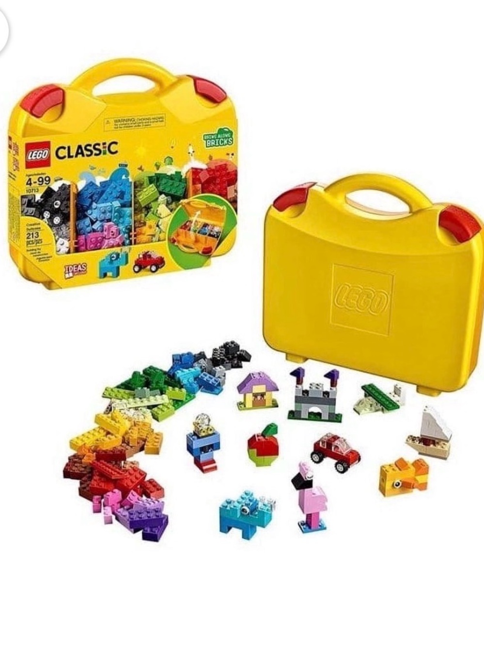 Lego Classic Yellow Carrying Case with Multicolor Bricks